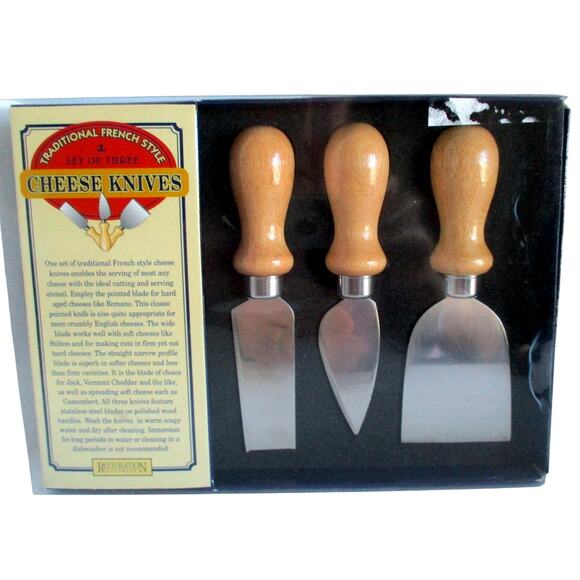 Restoration Hardware Traditional French Style Cheese Knifes Set Of 3 - Picture 1 of 3